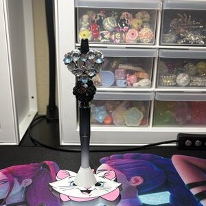 Crystal Embellished Black Ombre Lipstick-Style Pen